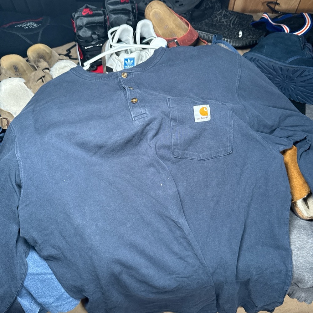 Carhartt Navy Long Sleeve Shirt